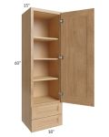 Tuscan Timber 18x60x15 Wall Cabinet with Drawers