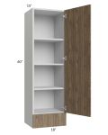 Milan Pecan 18x60x15 Wall Cabinet with Drawers
