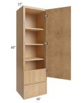 Vienna Timber 18x60x15 Wall Cabinet with Drawers
