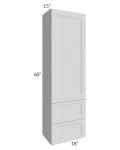 Salem Light Grey 18x60x15 Wall Cabinet with Drawers