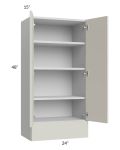 Milan Beige Matte 24x48x15 Wall Cabinet with Drawers