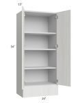 Milan Cream 24x54x15 Wall Cabinet with Drawers