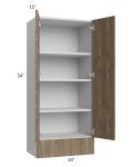 Milan Pecan 24x54x15 Wall Cabinet with Drawers