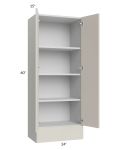 Milan Beige Matte 24x60x15 Wall Cabinet with Drawers