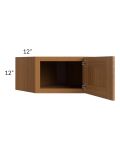 Artisan Walnut Shaker 24x12 Wall Diagonal Corner Cabinet