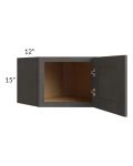 Midtown Dark Grey Shaker 24x15 Diagonal Corner Wall Cabinet