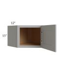 Midtown Light Grey Shaker 24x15 Diagonal Corner Wall Cabinet