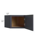 Midtown Indigo Shaker 24x15 Diagonal Corner Wall Cabinet