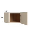 Midtown Cream Shaker 24x15 Diagonal Corner Wall Cabinet