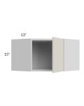 Milan Beige Matte 24x15 Diagonal Corner Wall Cabinet