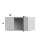 Milan Grey Gloss 24x15 Diagonal Corner Wall Cabinet