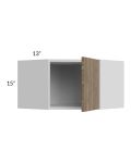 Milan Pecan 24x15 Diagonal Corner Wall Cabinet