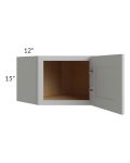Imperial Painted Grey 24x15 Diagonal Corner Wall Cabinet