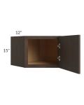 Vienna Kona Brown 24x15 Diagonal Corner Wall Cabinet