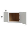 Salem White 24x15 Diagonal Corner Wall Cabinet