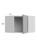 Milan Grey Gloss 24x18 Diagonal Corner Wall Cabinet