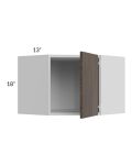 Milan Cafe 24x18 Diagonal Corner Wall Cabinet