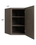 Natural Grey Shaker 24x30 Wall Diagonal Corner Cabinet
