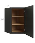 Midtown Black Shaker 24x30 Diagonal Corner Wall Cabinet