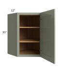 Midtown Pistachio Green Shaker 24x30 Diagonal Corner Wall Cabinet
