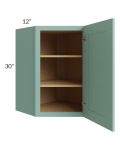 Midtown Mint Green Shaker 24x30 Diagonal Corner Wall Cabinet