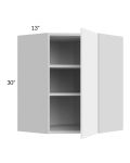 Milan White Gloss 24x30 Diagonal Corner Wall Cabinet