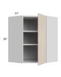 Milan Natural 24x30 Diagonal Corner Wall Cabinet