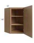 Township Rift Oak 24x30 Diagonal Corner Wall Cabinet