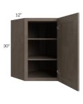 Providence Natural Grey 24x30 Wall Diagonal Corner Cabinet