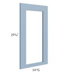 Sky Blue Shaker 24x30 Wall Diagonal Corner Glass Door Only with Glass Included