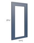 Portland Navy Blue 24x30 Wall Diagonal Corner Glass Door Only with Glass Included 