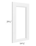 Providence White 24x30 Wall Diagonal Corner Glass Door Only with Glass Included