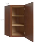 Phoenix Caramel Glaze 24x36 Wall Diagonal Corner Cabinet