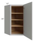 Tuscan Painted Grey 24x36 Diagonal Corner Wall Cabinet