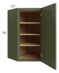 Midtown Hunter Green Shaker 24x36 Diagonal Corner Wall Cabinet