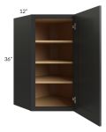 Midtown Black Shaker 24x36 Diagonal Corner Wall Cabinet