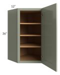 Midtown Pistachio Green Shaker 24x36 Diagonal Corner Wall Cabinet