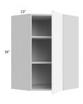 Milan White Matte 24x36 Diagonal Corner Wall Cabinet