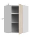 Milan Natural 24x36 Diagonal Corner Wall Cabinet