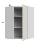 Milan Beige Matte 24x36 Diagonal Corner Wall Cabinet
