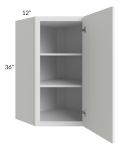 Portland White 24x36 Wall Diagonal Corner Cabinet