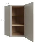 Stratton Light Grey Shaker 24x36 Wall Diagonal Corner Cabinet
