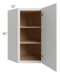 Bayville White 24x36 Diagonal Corner Wall Cabinet