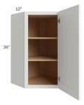 Alpine White Shaker 24x36 Wall Diagonal Corner Cabinet 