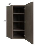 Natural Grey Shaker 24x42 Wall Diagonal Corner Cabinet