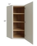 Asheville Cloud Shaker 24x42 Diagonal Corner Wall Cabinet