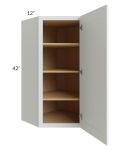 Asheville White Shaker 24x42 Diagonal Corner Wall Cabinet