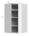 Milan White Gloss 24x42 Diagonal Corner Wall Cabinet