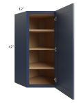 Bayville Blue 24x42 Diagonal Corner Wall Cabinet