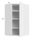Venetian White Gloss 24x42 Wall Diagonal Corner Cabinet